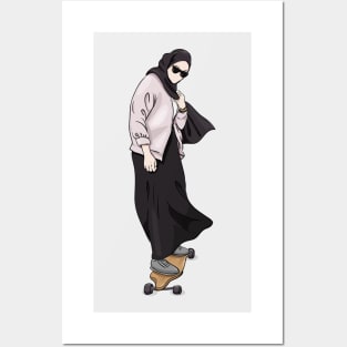 Skateboard hijabi Posters and Art